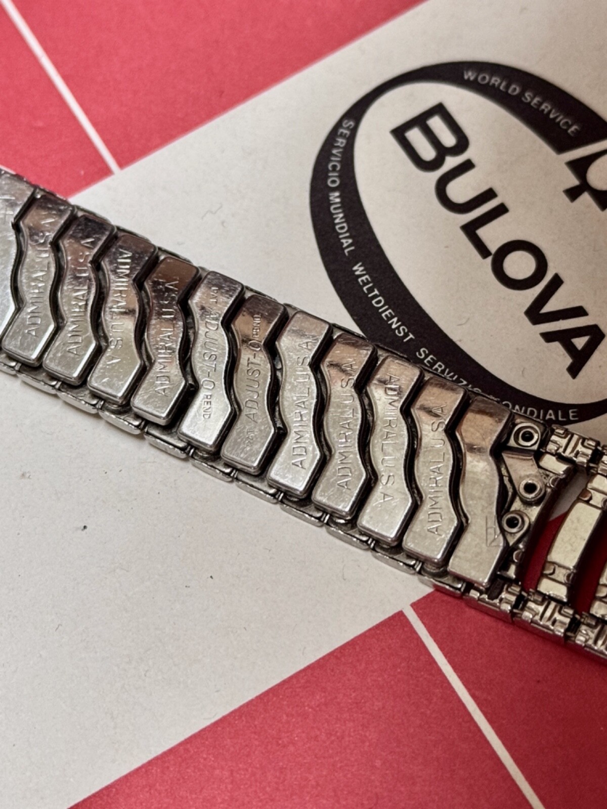 Admiral USA 1960s ladder band Bulova Accutron size stretch type 17.4mm 11/16