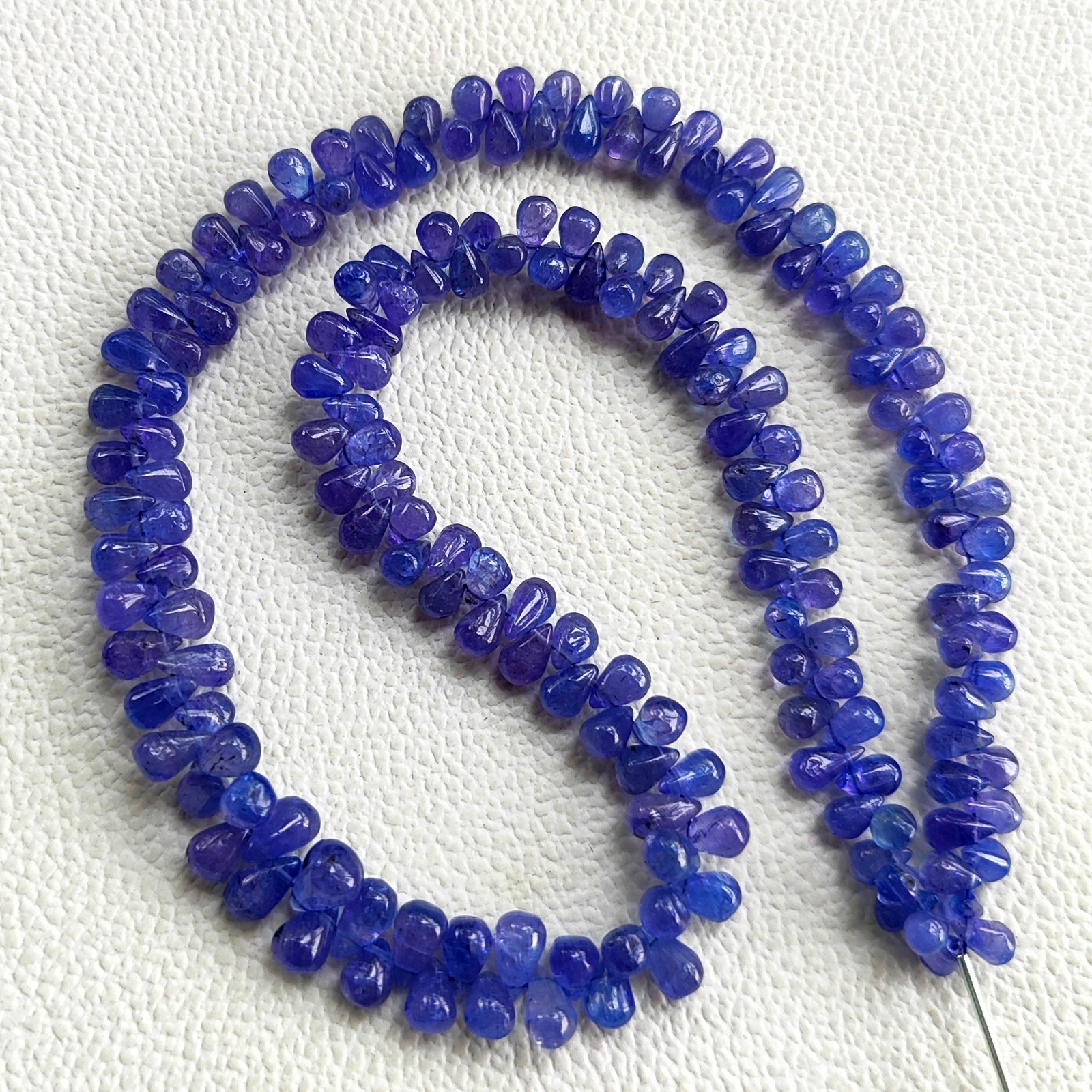 Tanzanite Smooth Teardrop Beads 6×4 to 7×5 mm 16″ Strand Genuine Tanzanian Gems