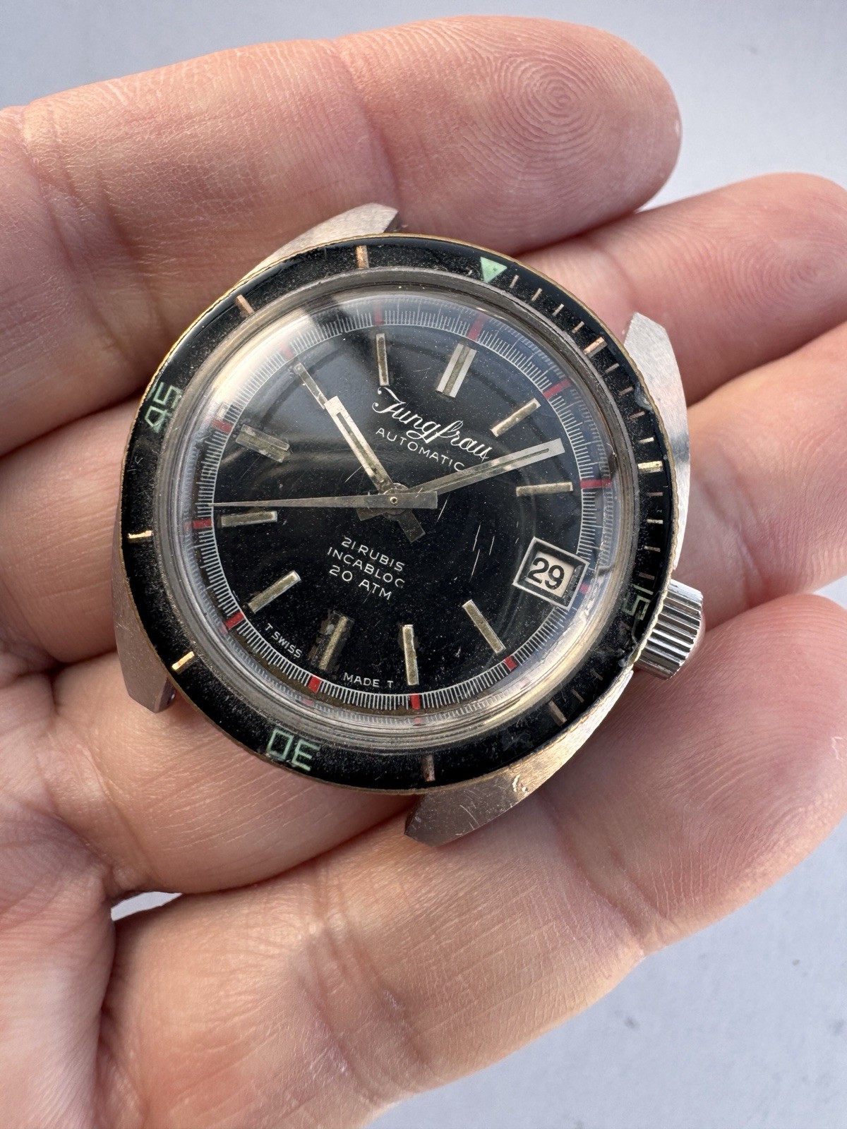 Diver Virgin Automatic 20 ATM Sub Vintage Bakelite Bezel Rare