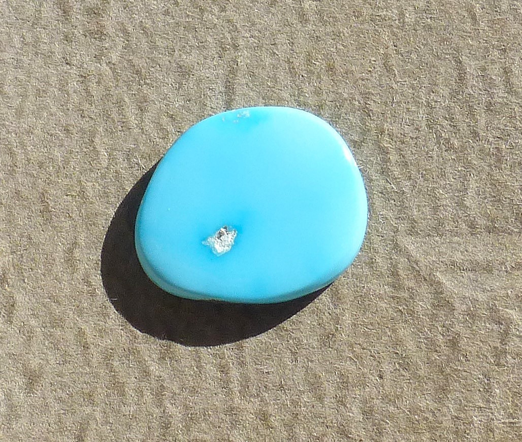 Natural Hand cut light blue Sleeping Beauty turquoise cabochon (10.40 carats)