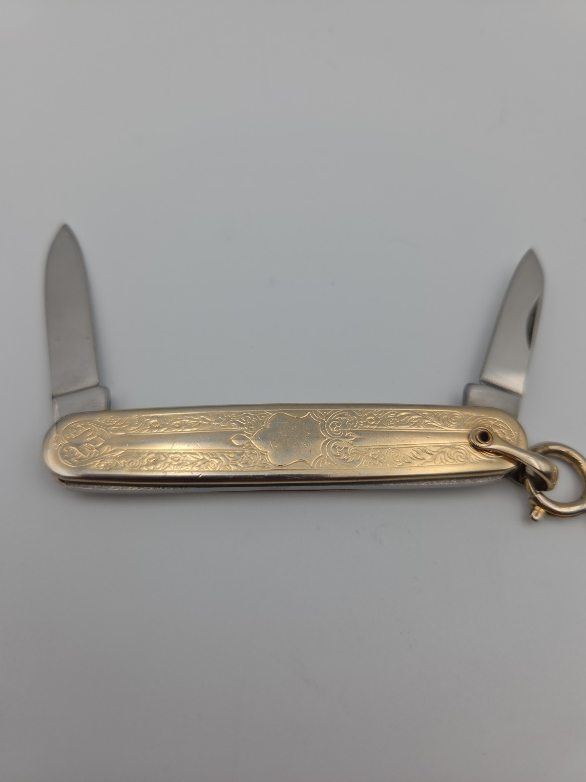 Vintage Colibri Quartz Men’s Gold Pocket Watch and Knife Set – Swiss Made