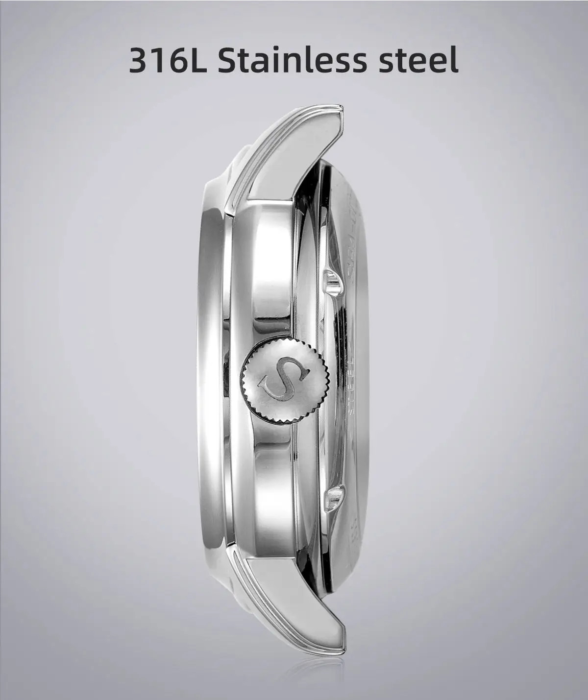 Seagull ST25 Movement Fashion Man Hollow Flywhee Casual Business Watch 819.624