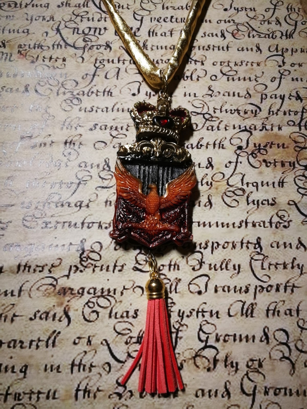 Royal Crown Eagle Pendant Bird Spirit Companion Talisman Necklace Magic Jewelry