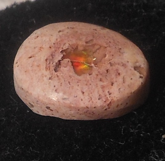 7.50ct Mexican Fire Opal Cantera 15×11.5×5.5mm Multi-Color Cab Bonanza Sale