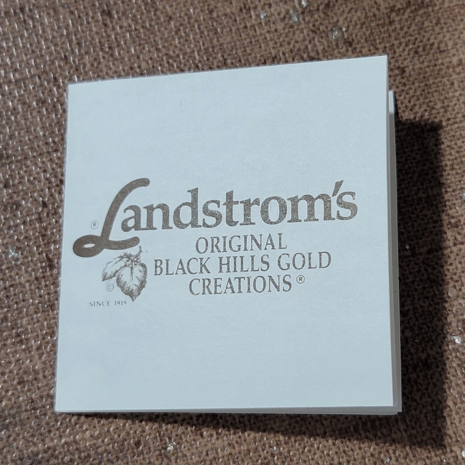 Landstrom’s 14K Gold And Blue Sapphires Earrings, Black Hills Gold, Certificate