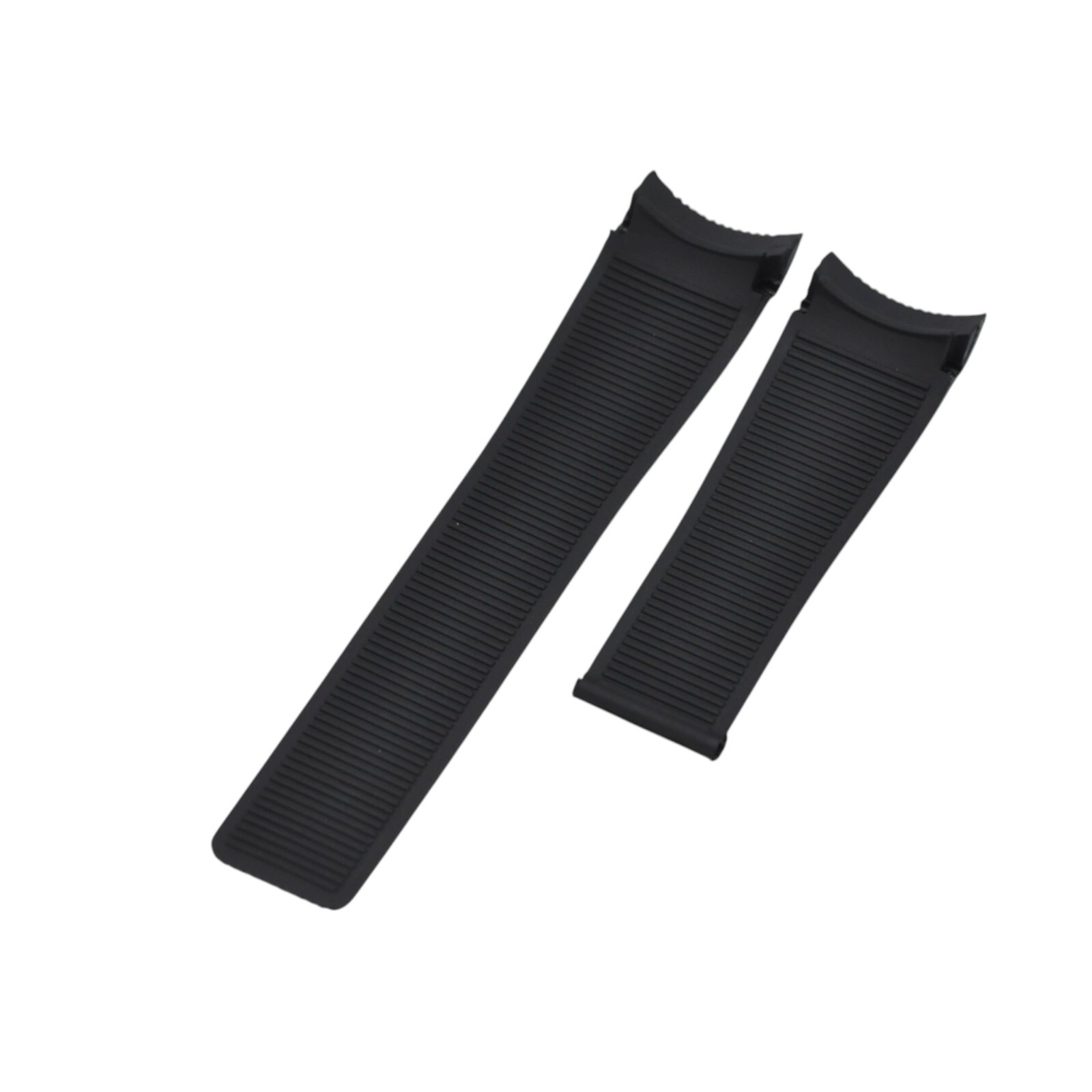 24mm Black Rubber Watch Strap For Tag Heuer Mercedes Benz Sls