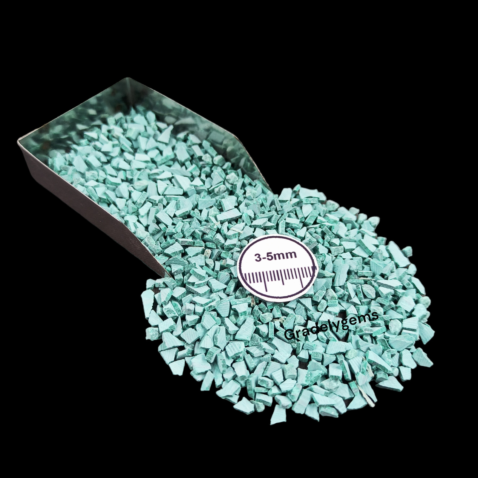 Malachite Turquoise Gemstone Crushed Powder – Rich Green Elegance for Resin Art,