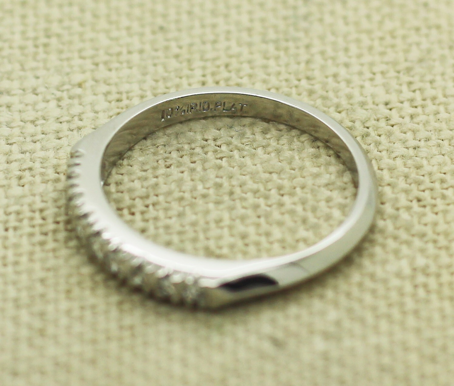 Platinum 0.27ct Diamond Band Ring Size 6.5