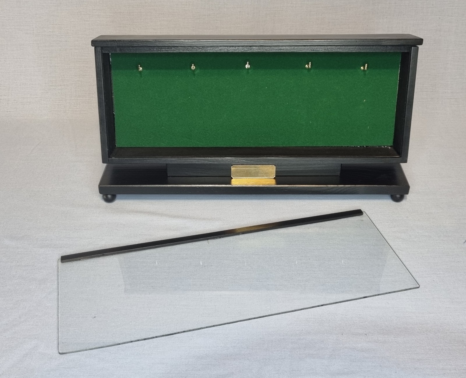 Pocket watch glass display case, table top, solid wood cabinet choice of 4 sizes