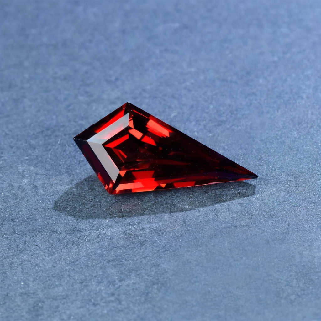 Unique Kite Cut 12 Ct Garnet Loose Stone Natural GIE Certified Jewelry Gemstone