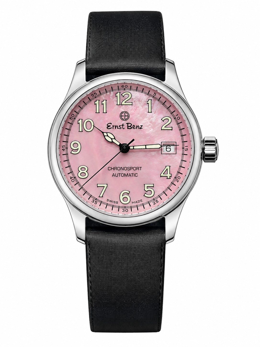 Ernst Benz Chronosport Automatic GC20323 Pink Mother of Pearl Dial Swiss Watch