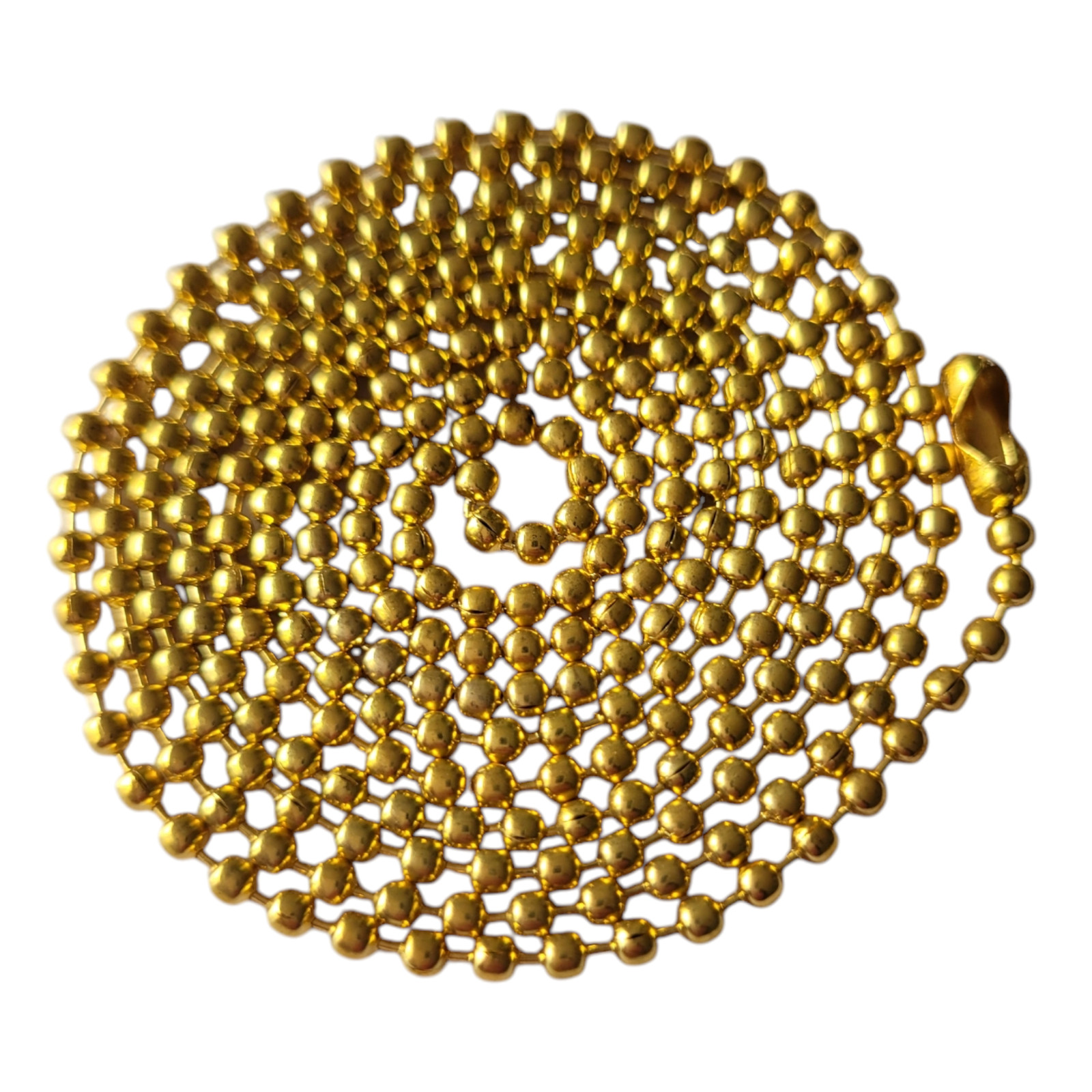 LOT 20 PCS BALL CHAIN NECKLACE 30″ LONG ~ 2.4mm BEAD GOLD PLATED USA SELLER