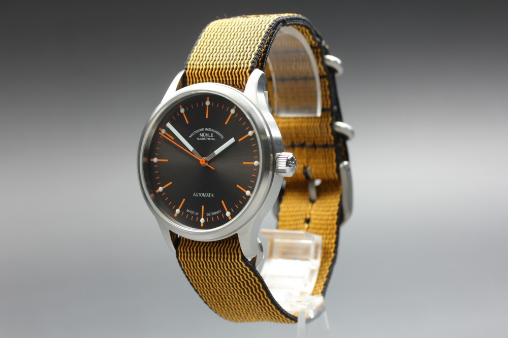 MINT MüHle-GlashüTte Panova Blau M1-40-70 Brown Auto 40mm Men’s Watch Full Set