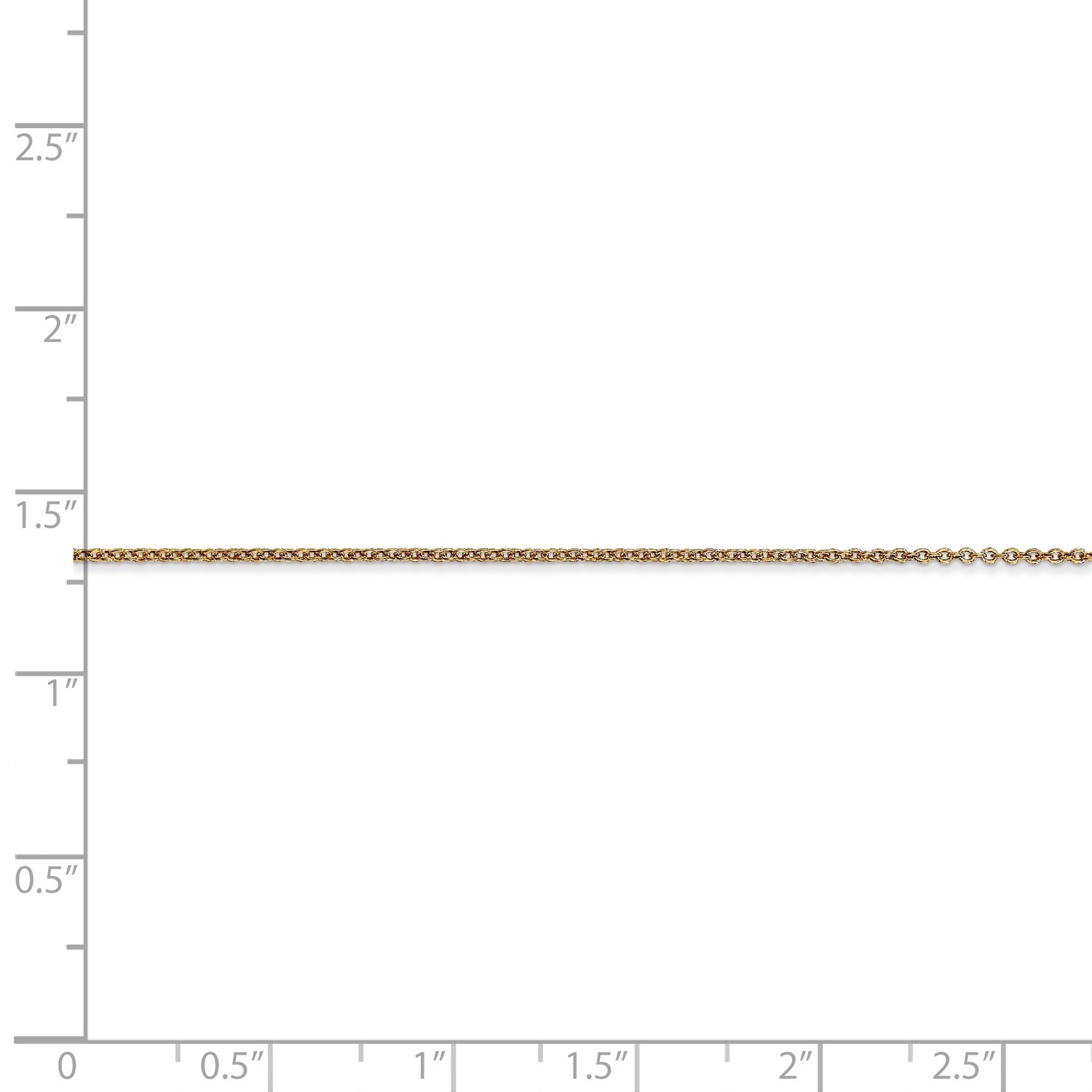 14k Yellow Gold 0.90mm Solid Cable Pendant Chain w/ Lobster Clasp 14″ – 24″