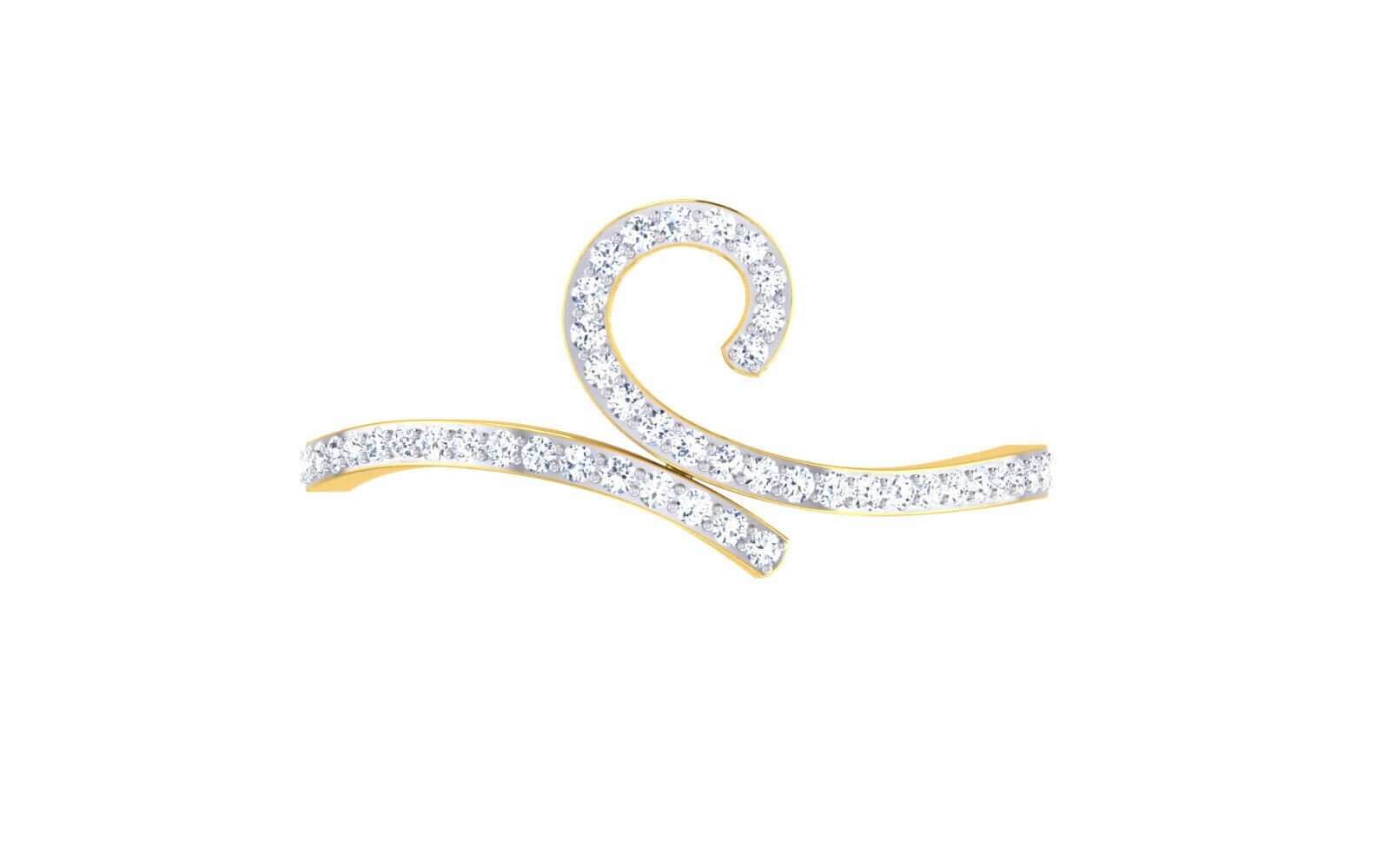1.00 Ct Round Cut Simulated Diamond Women’s Band Ring 14k Yellow Gold Plated