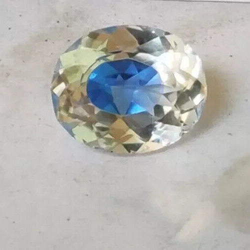 7.00 Ct. Oval Natural BI-Color Pitambari Sapphire Cut Loose Gemstone for Gifts