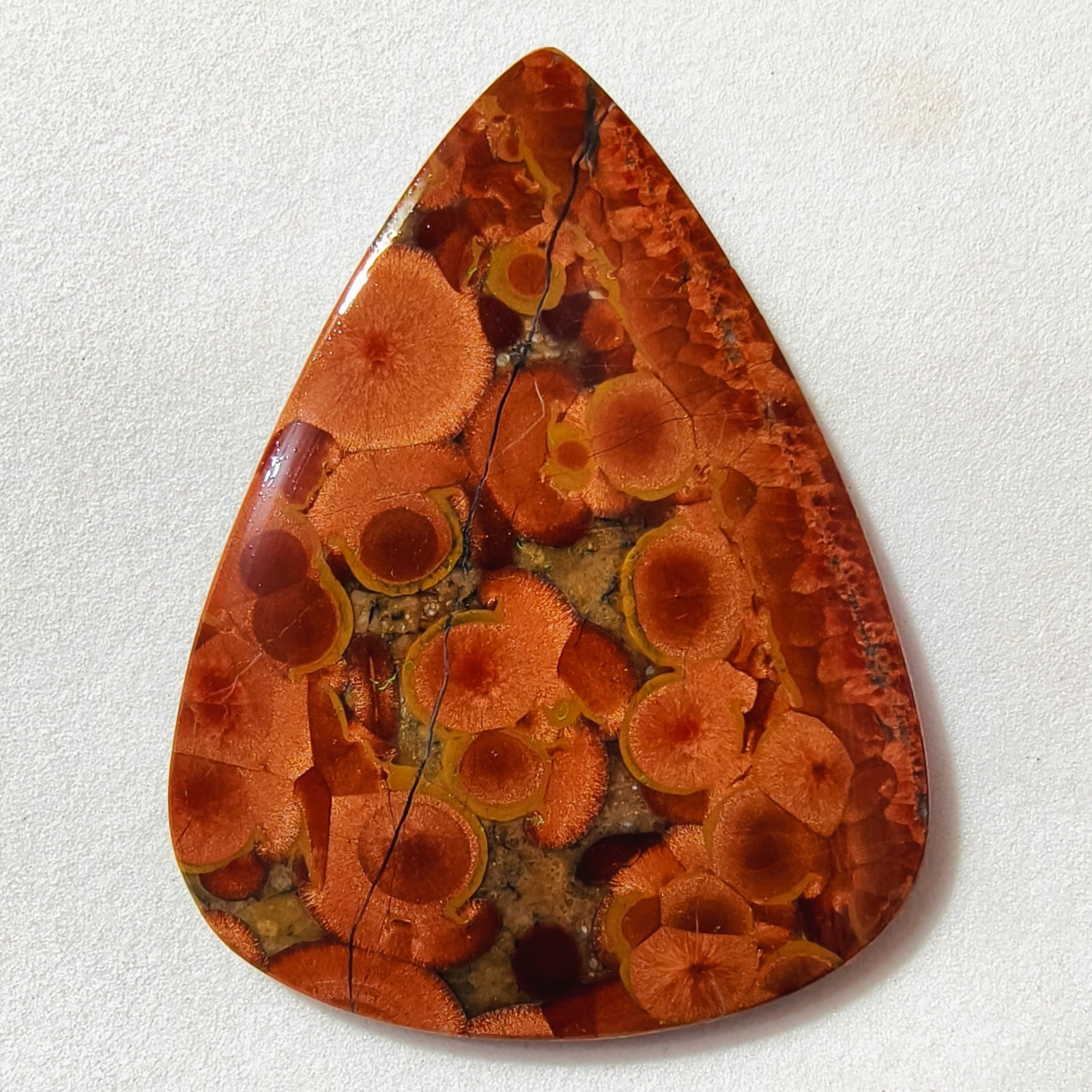 46 Cts Natural Peanut Obsidian Cabochon Gemstone For Jewelry 50.4×37.4×3.5 MM