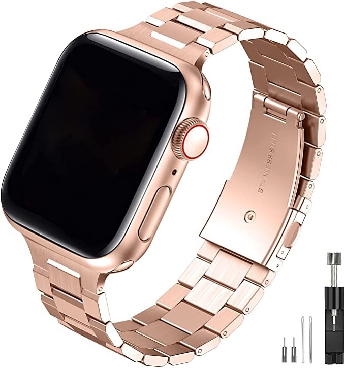 MAENWVO Metal Watch Band Compatible with Apple Watch Band 38mm/40mm/41mm