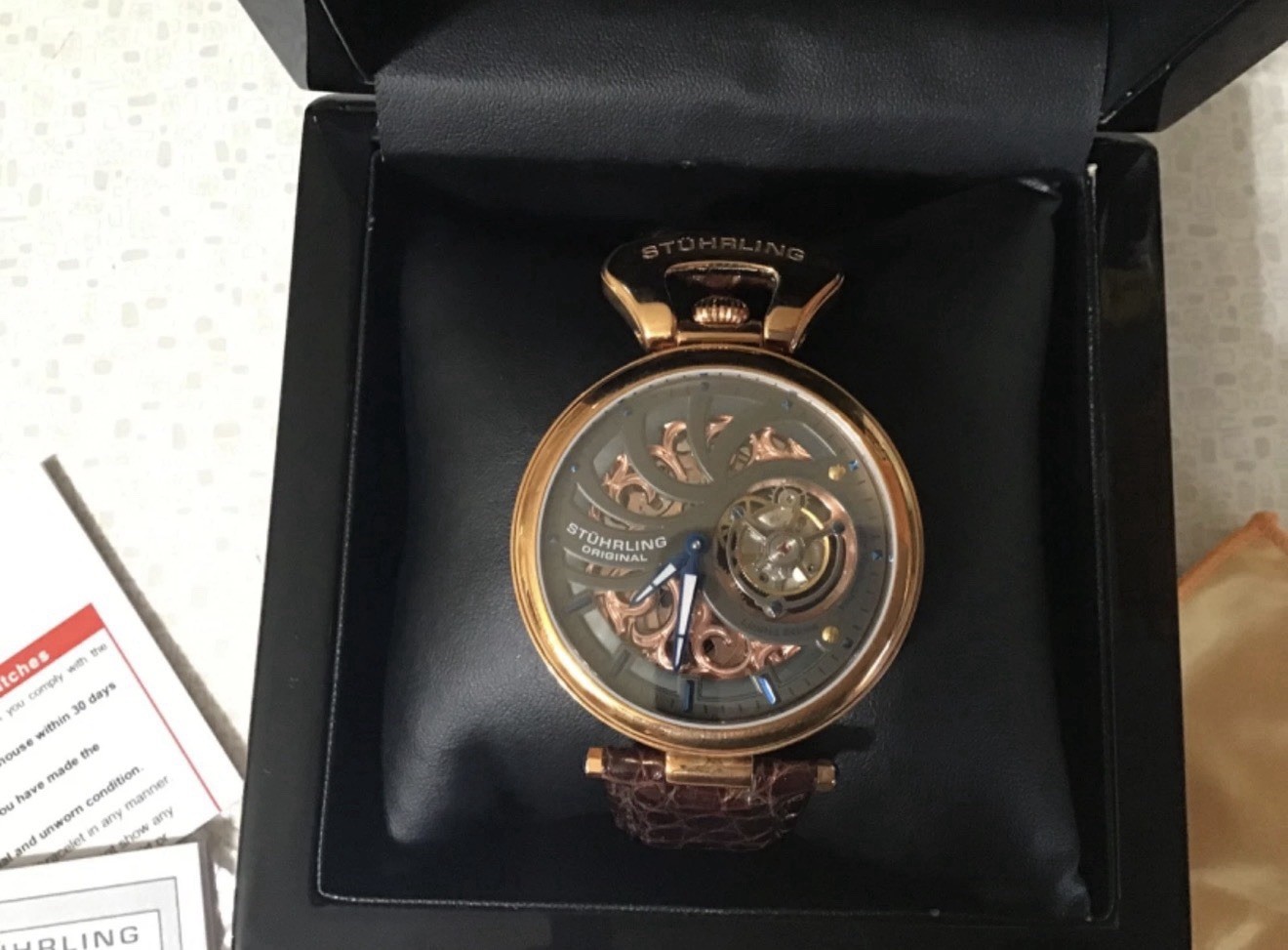 Stuhrling Emperor’s Skeleton Tourbillon 127C.333514 Limited 56/111 MSRP $3500