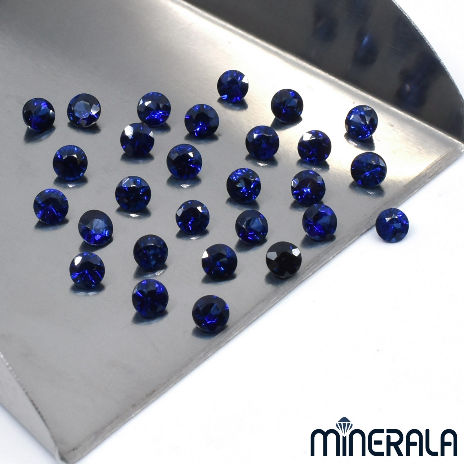 NATURAL CEYLON BLUE SAPPHIRE GEMSTONE DIFFUSED ROUND FACETED 2mm-3mm WP02819