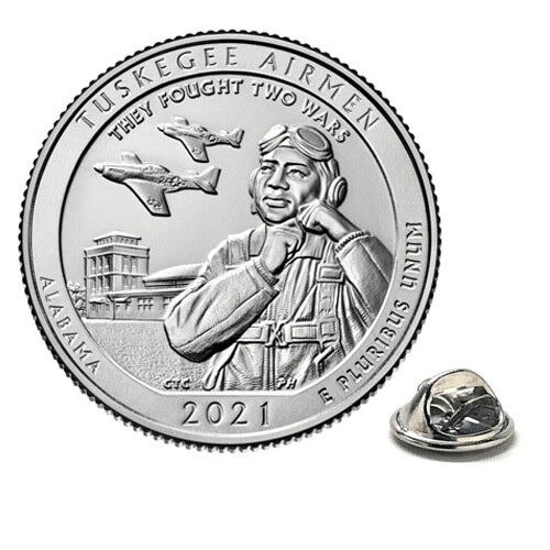 Lapel Pin Tuskegee Airmen National Historic Site Coin Pin Uncirculated Coin 2021