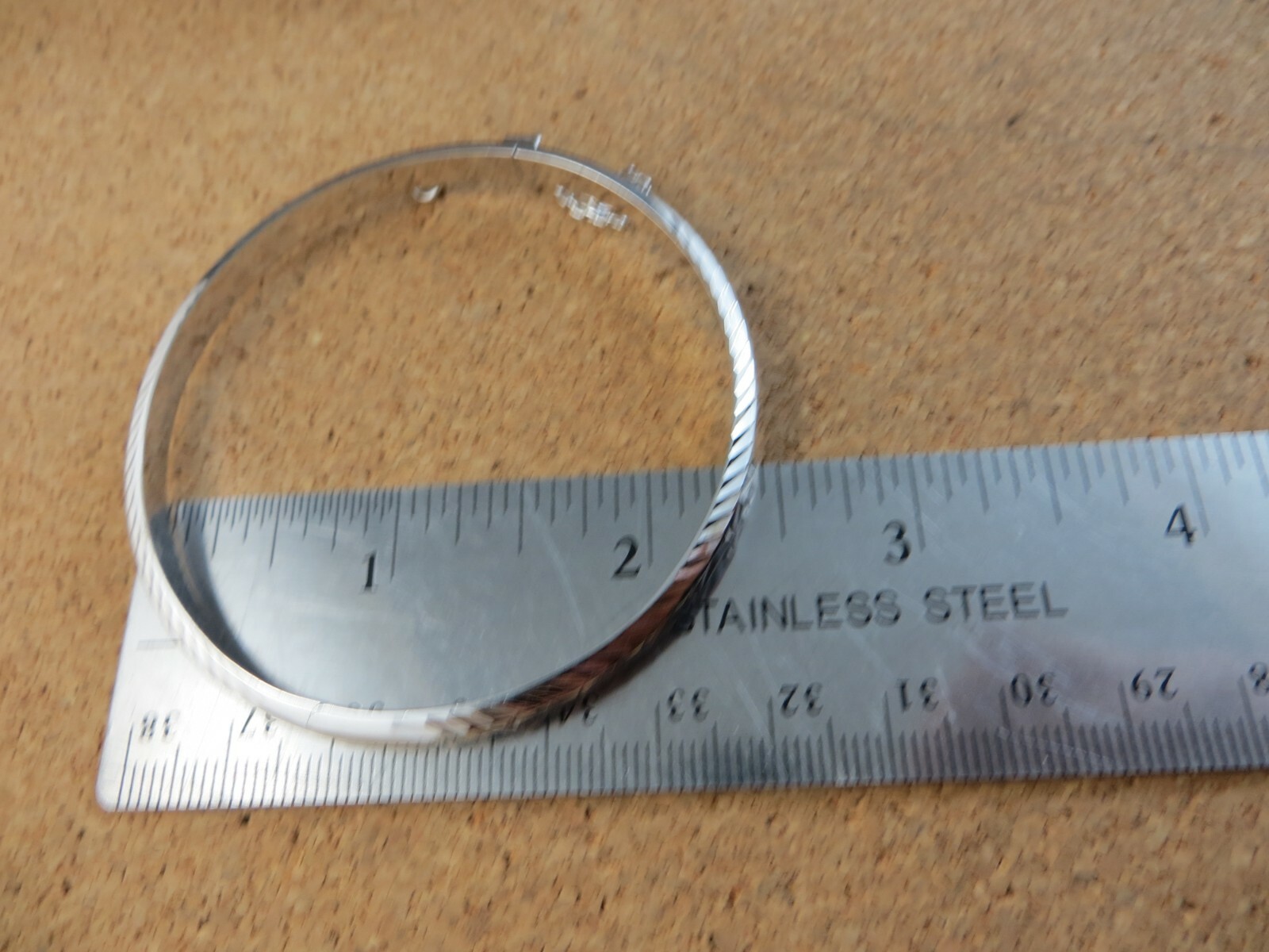 Etched Sterling Silver Hinged Bangle Bracelet & Latch back Hoop Earrings #209