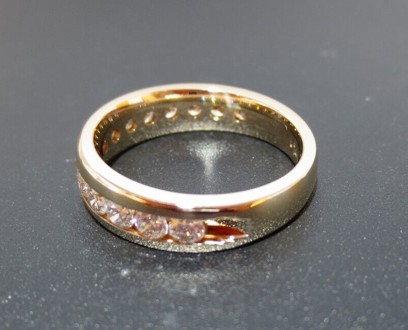 14K YG DIAMOND ANNIVERSARY BAND RING 1.00 tcw SZ 7 4.88 grams (AI-1868)