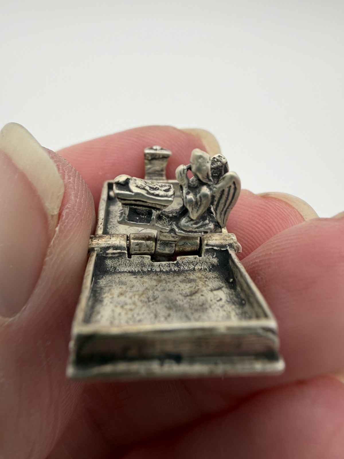 Lot of 6 Vintage Sterling Silver Hinge Movable Opening Mechanical Charms