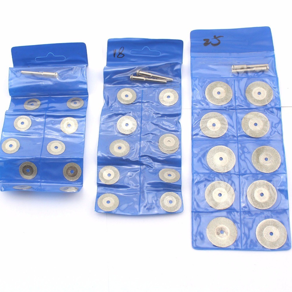 10Pcs 16-60mm Diamond Coated Mini Cutting Disc Wheels for Hobby Drills