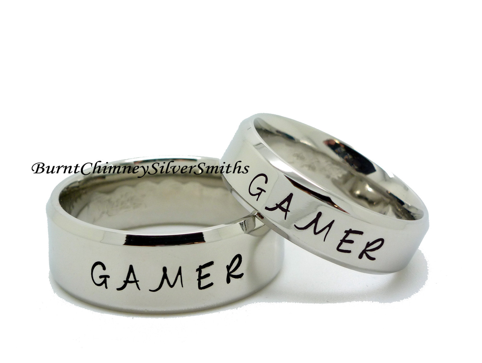 Video Games Jewelry * GAMER* Ring Custom Hand Stamped Stainless Steel Ring