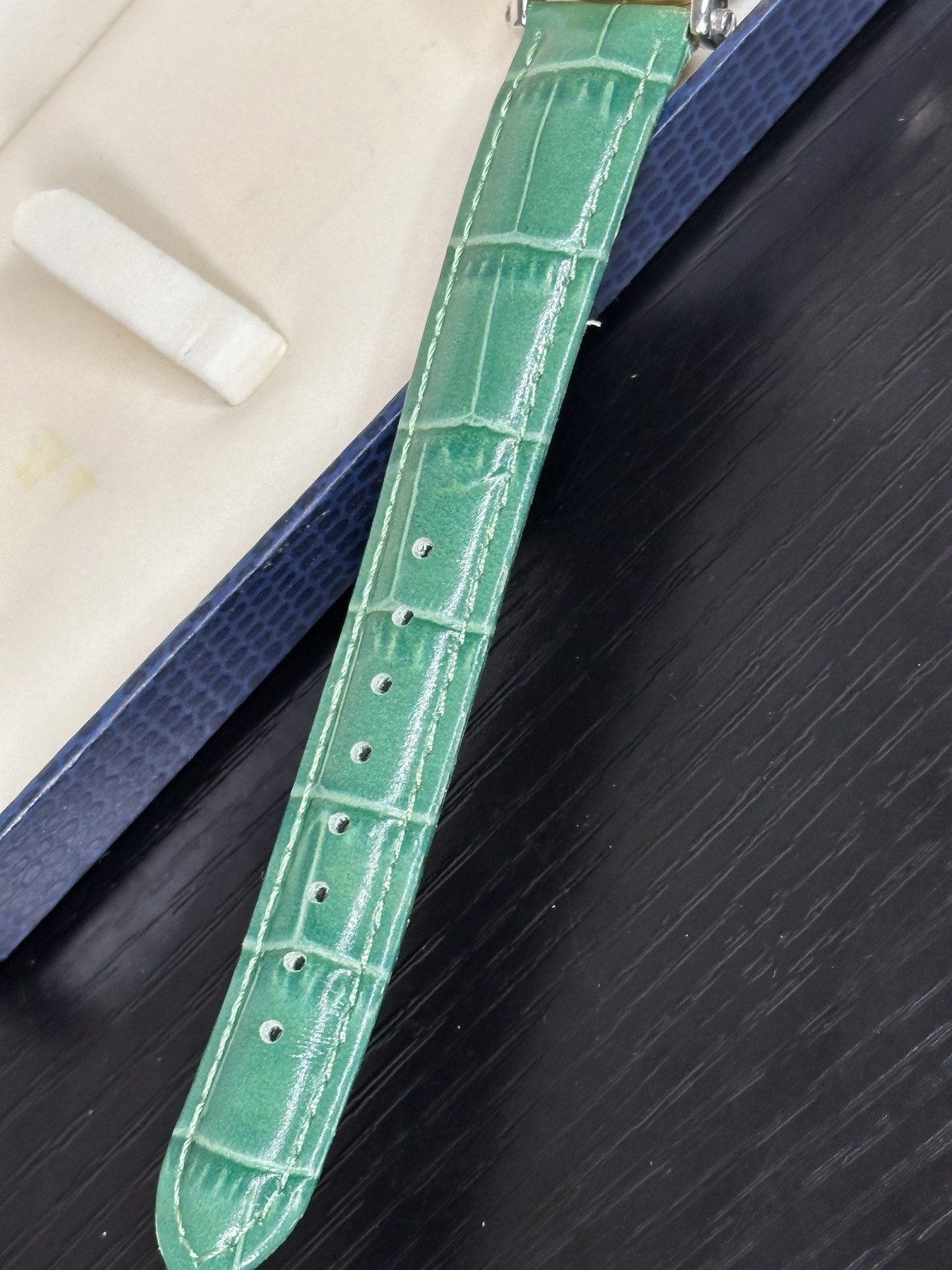 Stauer L2869GN Automatic Moon Phase Watch with Green Strap