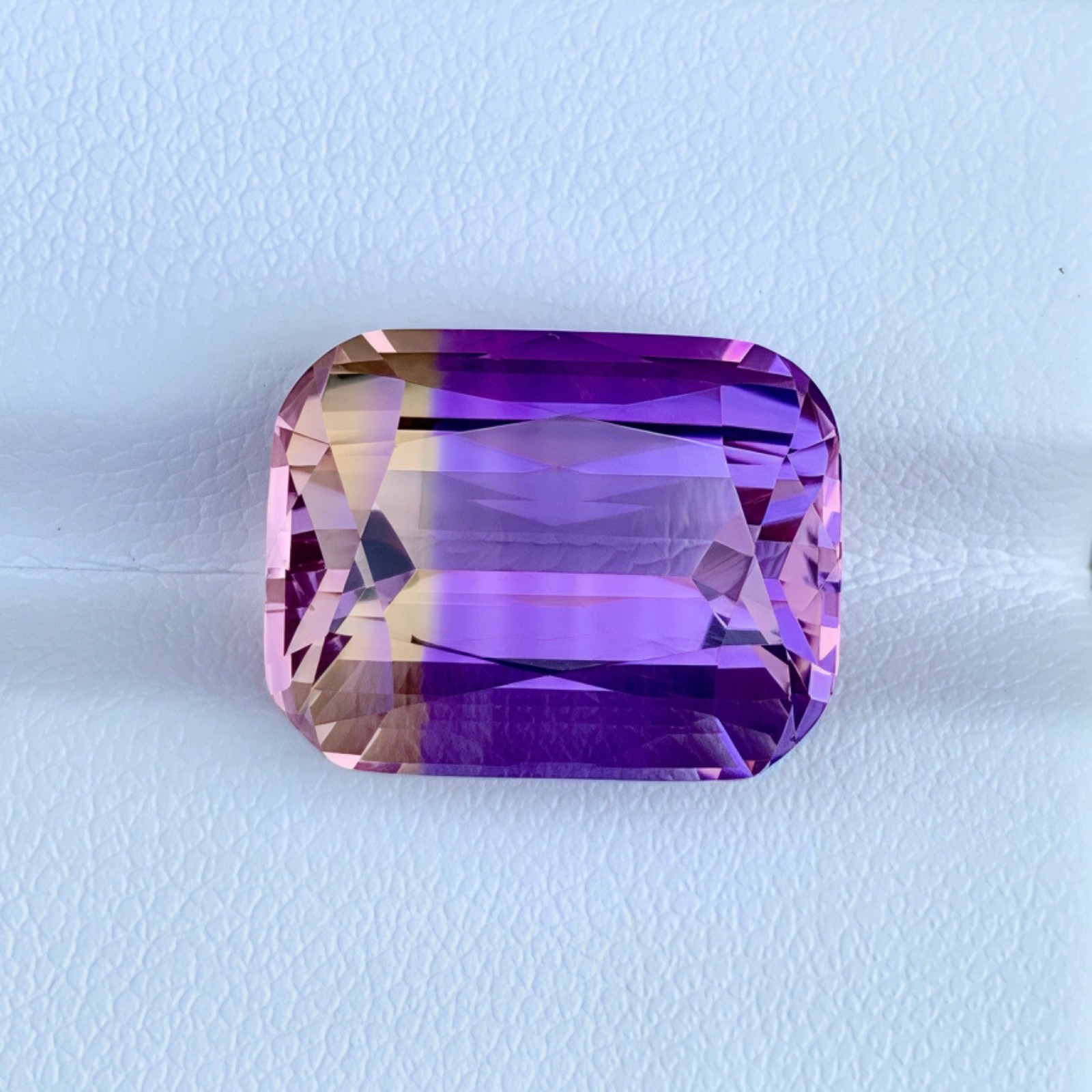 12.78 Carats Fine Ametrine Stone Cushion Cut Natural Bolivian Gemstone