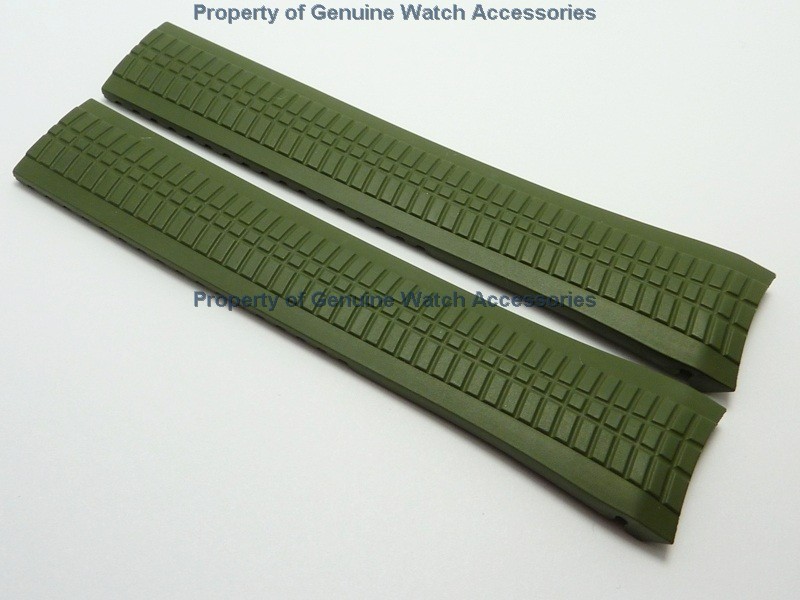 Patek Philippe Aquanaut 5164, 5164A Khaki Green (21mm X 18)Rubber Strap (D31)NEW