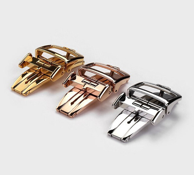 18mm Deployment Stainless Steel Butterfly Clasp Buckle For JLC Watch Band Strap
