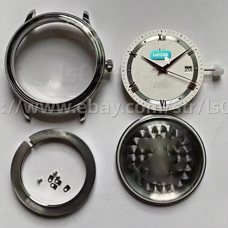 For DIY 39.5mm Watch Steel Case kit For 2824 9015 2892 movement