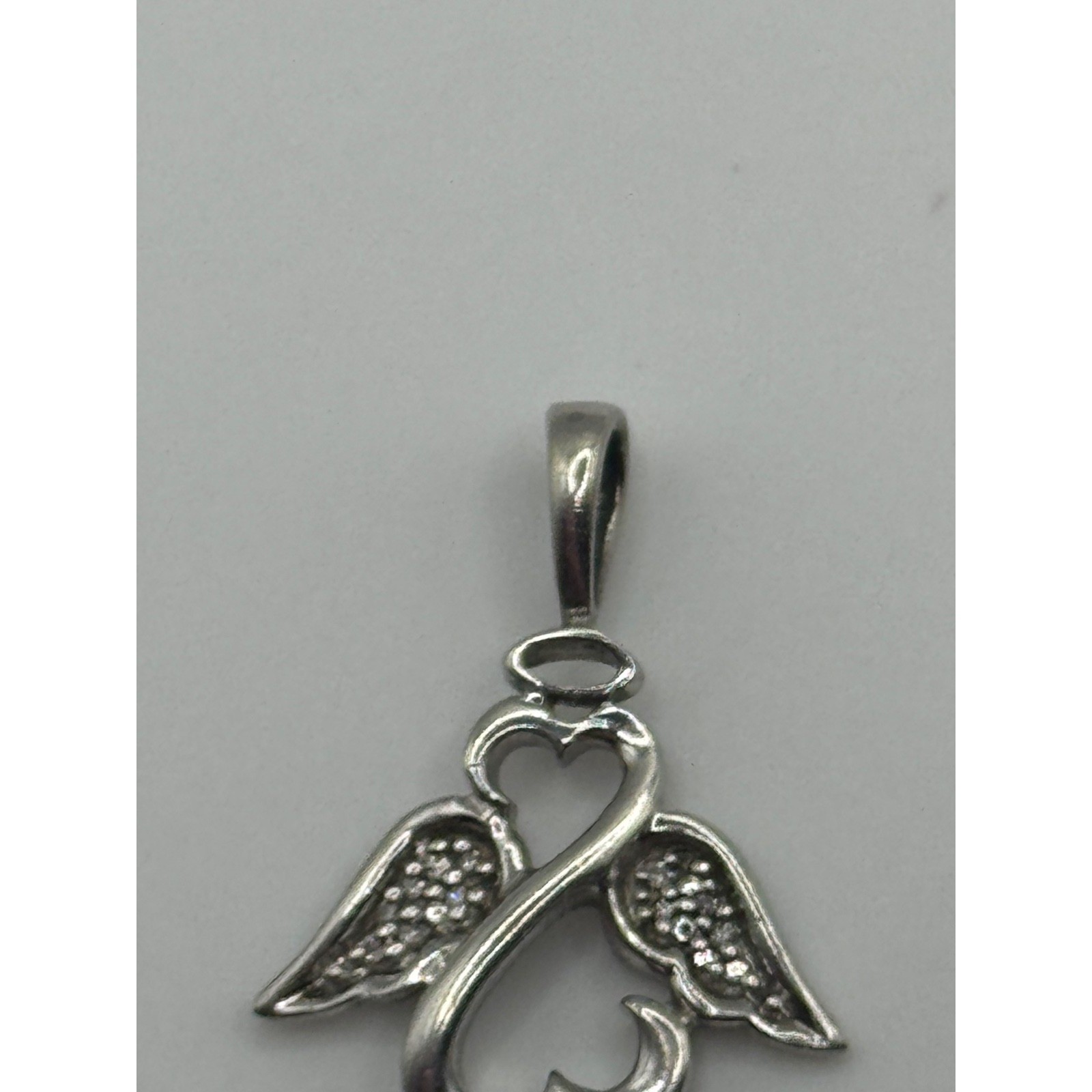 Jane Seymour Open Heart Angel Sterling Silver Pendant JWBR 925