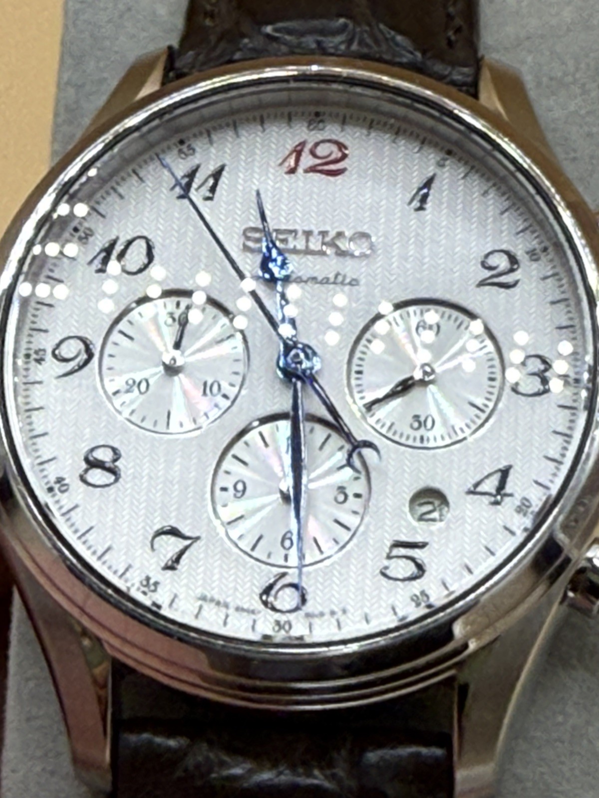Seiko Presage 34 Jewels Automatic 42mm SRQ025 Stainless Steel Chronograph Wwatch