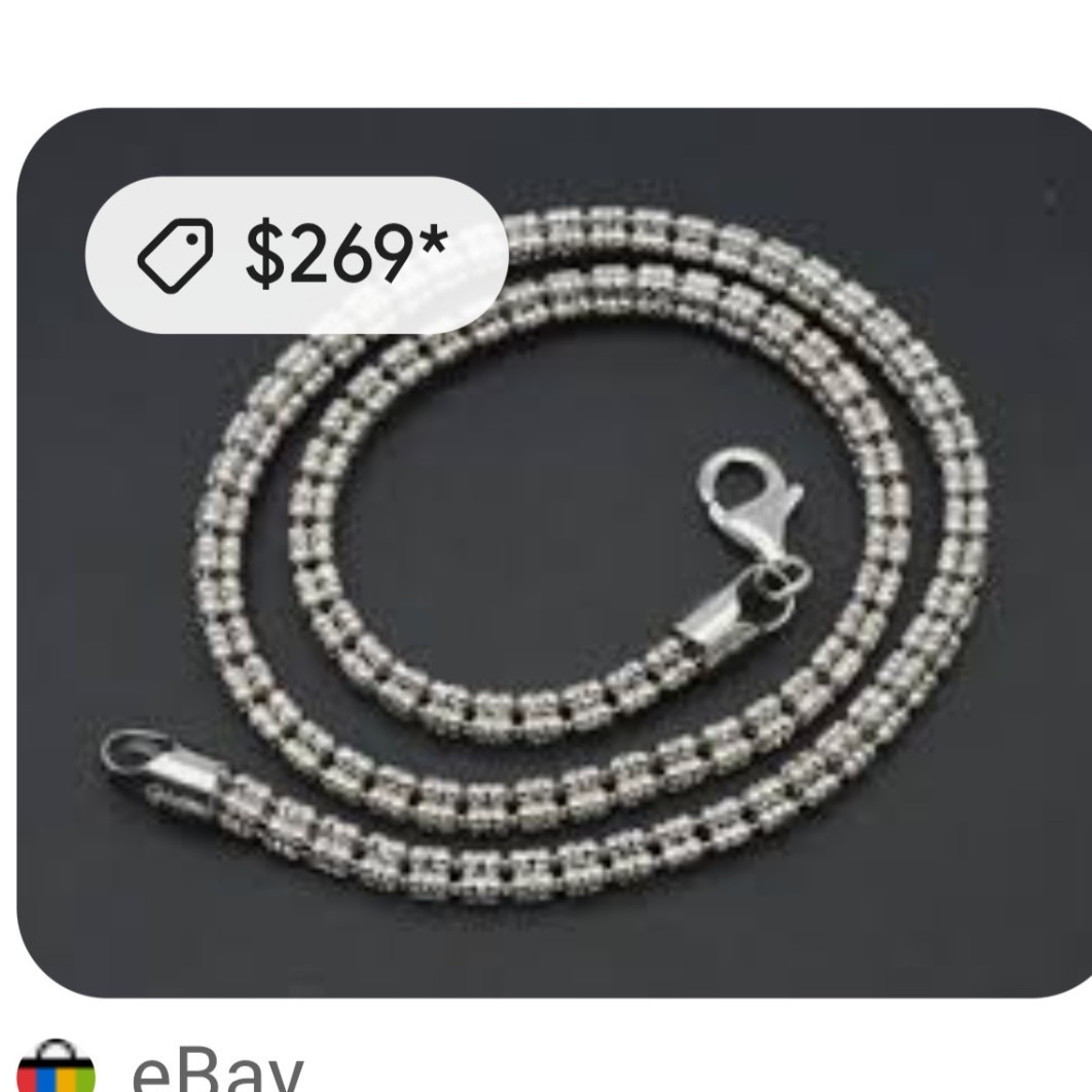 925 Sterling Silver Ball/Bead Chain Necklace, Lobster Clasp, Made in Italy