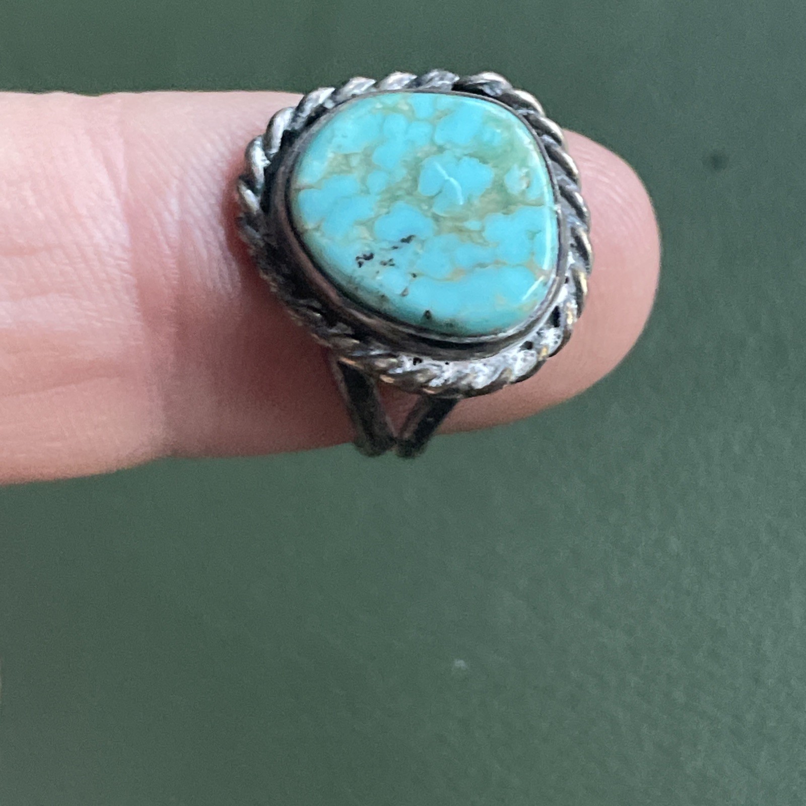 Vintage Sterling Silver Turquoise Jewelry Lot – Bracelet, Rings, Pin – 7 pieces