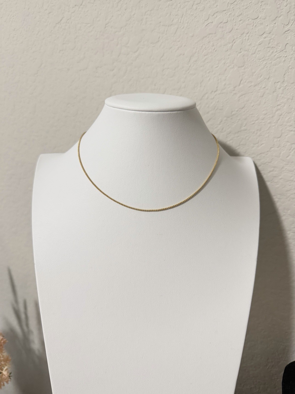 18k Solid Gold Popcorn Chain Necklace 16inches Fine Jewelry 750 stamped