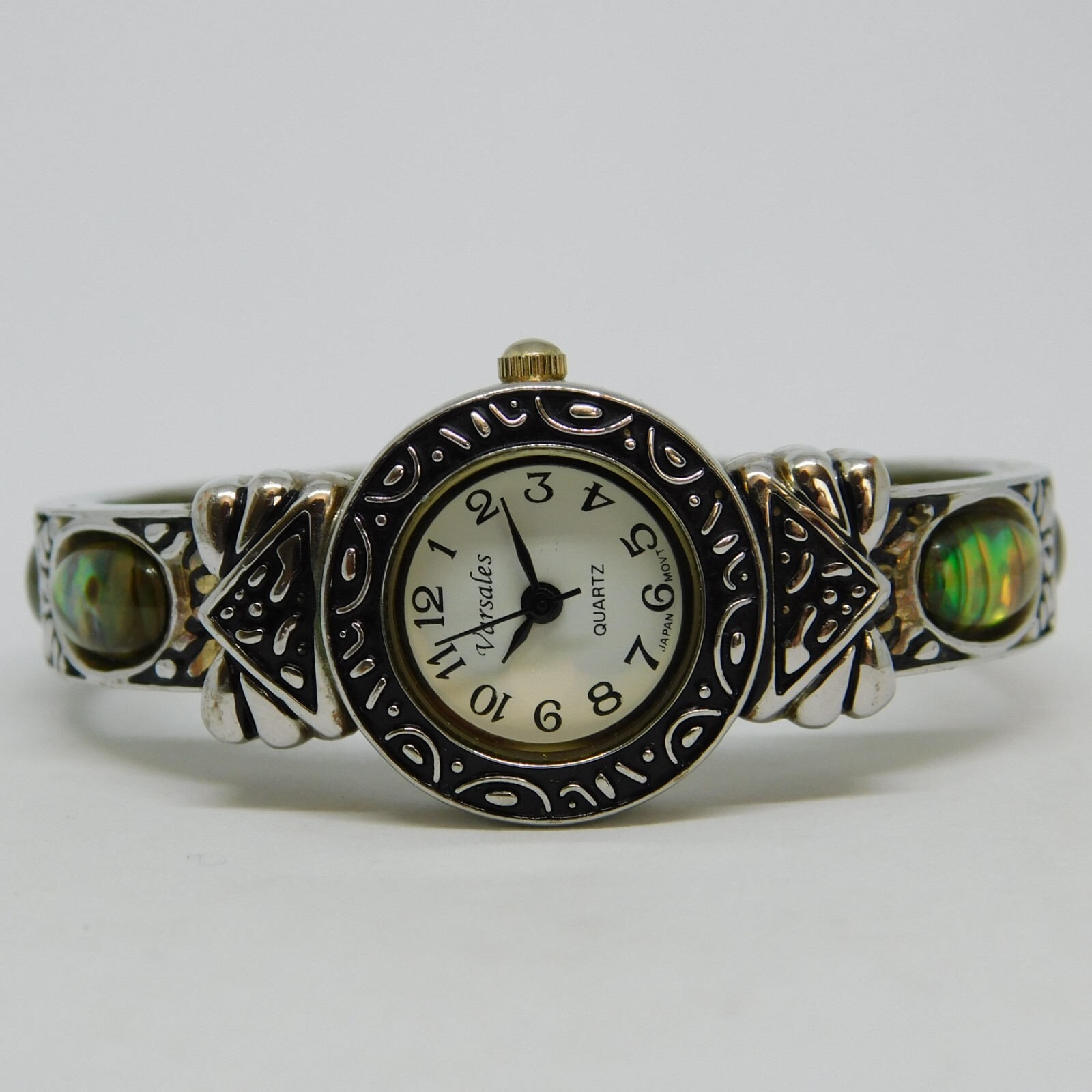 Varsales Mother of Pearl Inlay Quartz Women’s Watch Sz. 5 1/2″ New Battery