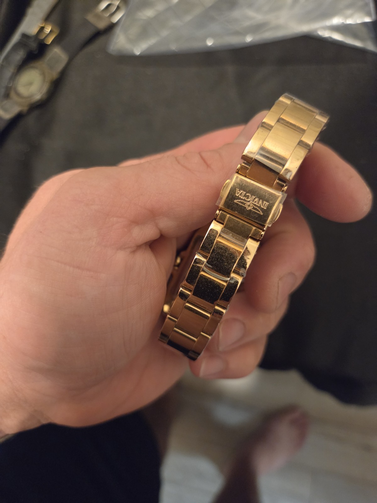 Invicta Lupah Women’s Quartz Analog Watch Gold SS Still In Plastic!Flawless!
