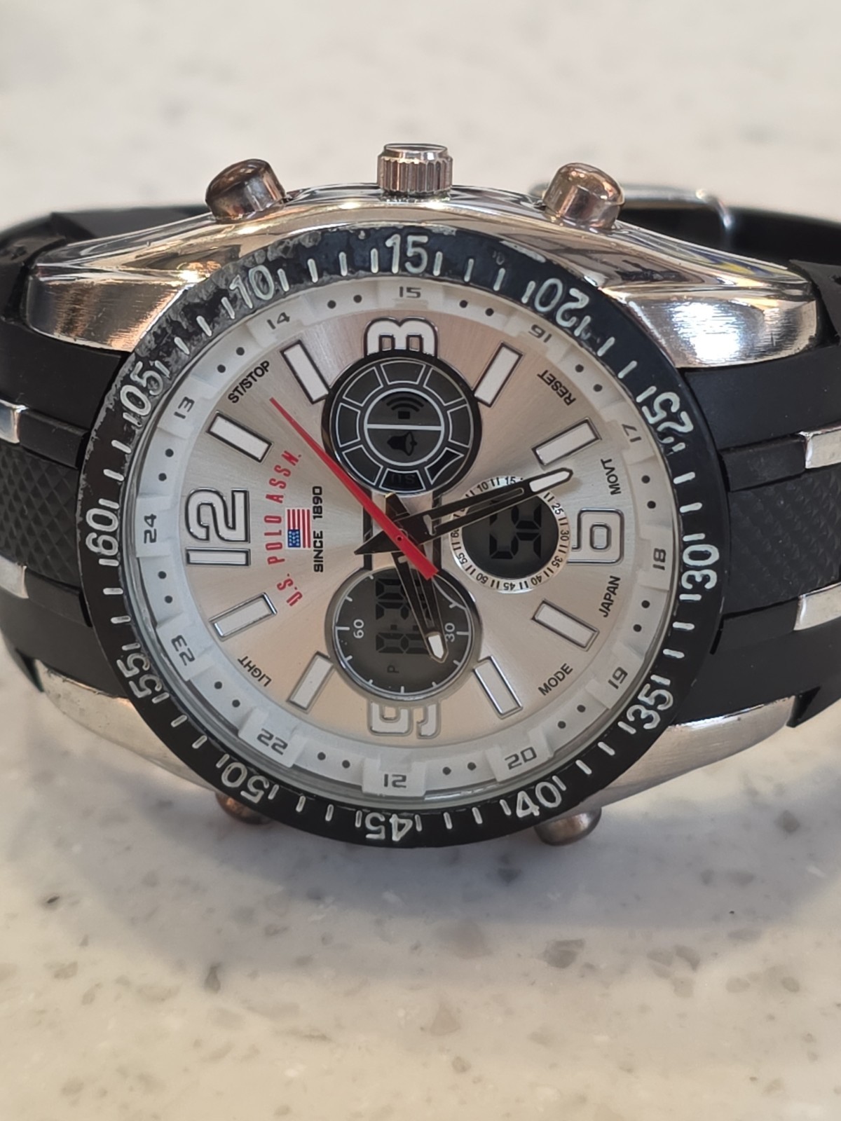U.S. Polo Assn. Sport Men’s US9061 Sport Watch New Battery LIGHT NOT WORKING(3C)