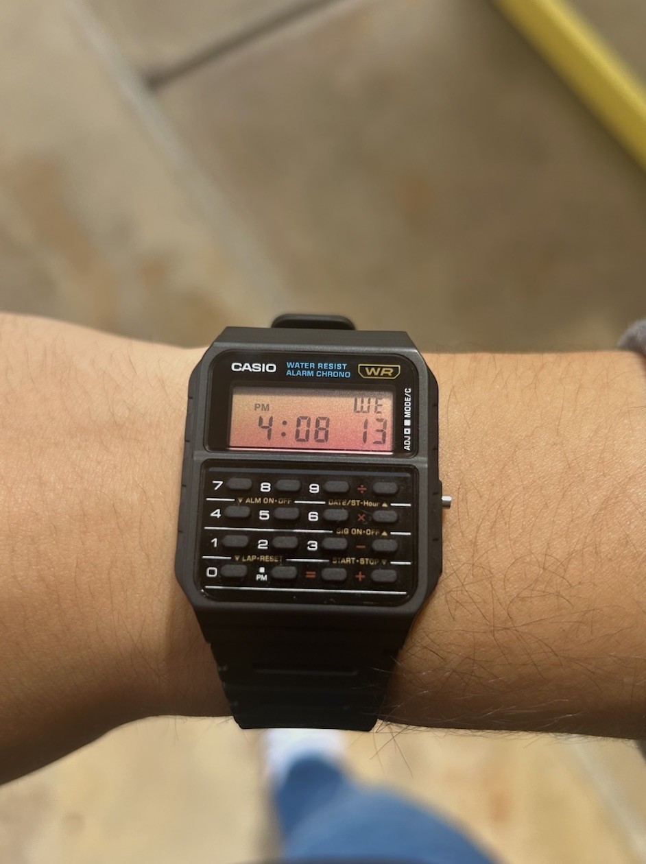 Custom Casio CA53W1 Calculator Watch – Sunset Mod