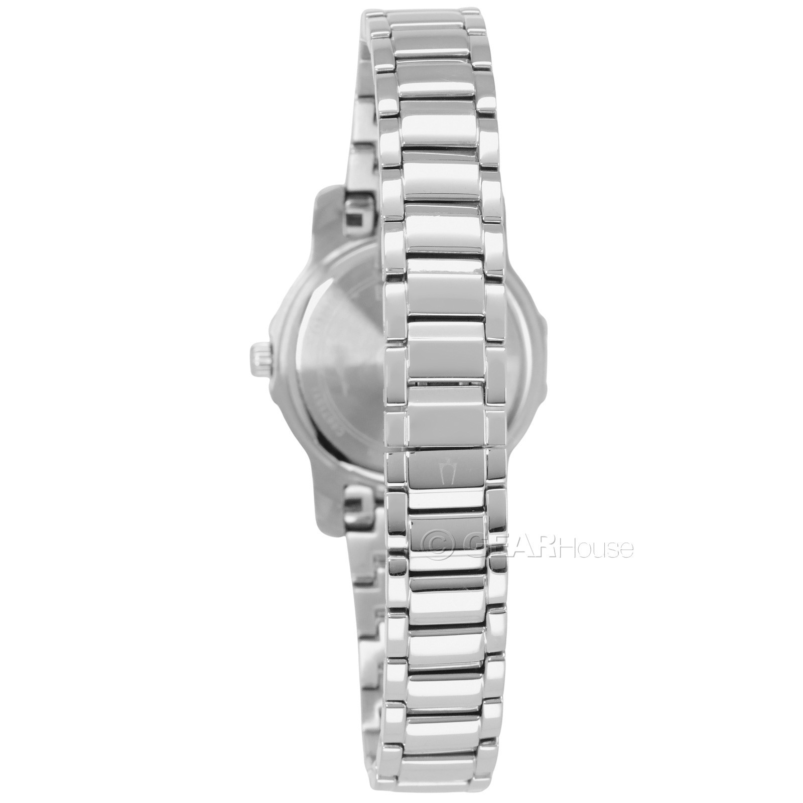 BULOVA Womens 24 Diamonds Dress Watch, Silver Dial, Stainless Steel Band