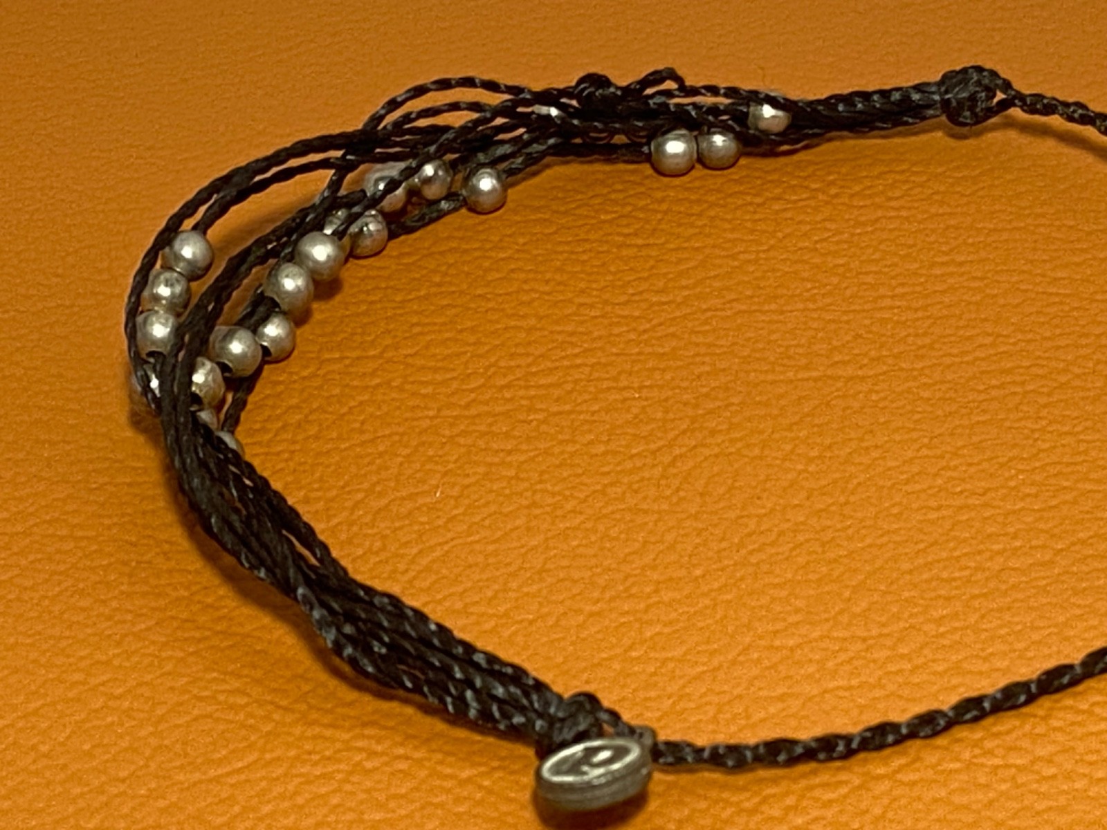 Pura Vida Black Strand Beads Anklet 9.5-12 inches