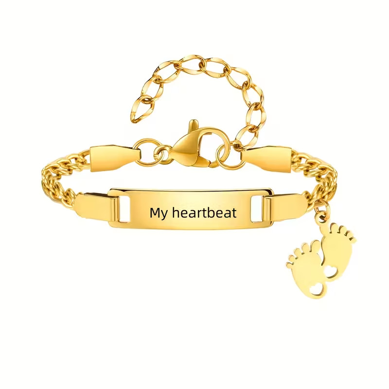 Two Stainless Steel gold baby bracelet