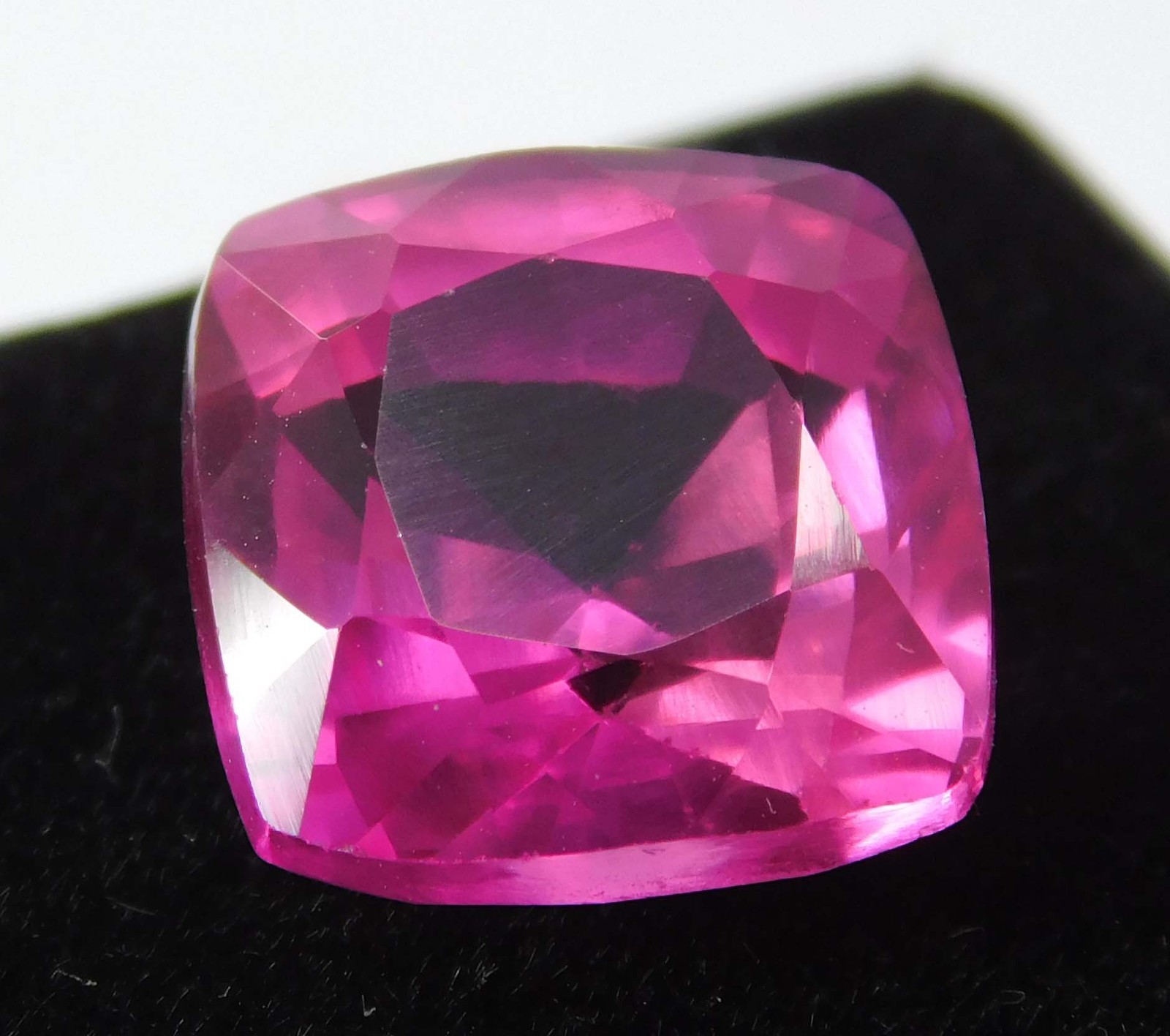 A++ Ruby Square Cushion Cut 9.55 Ct Natural Loose Gemstone CERTIFIED Ruby Pink