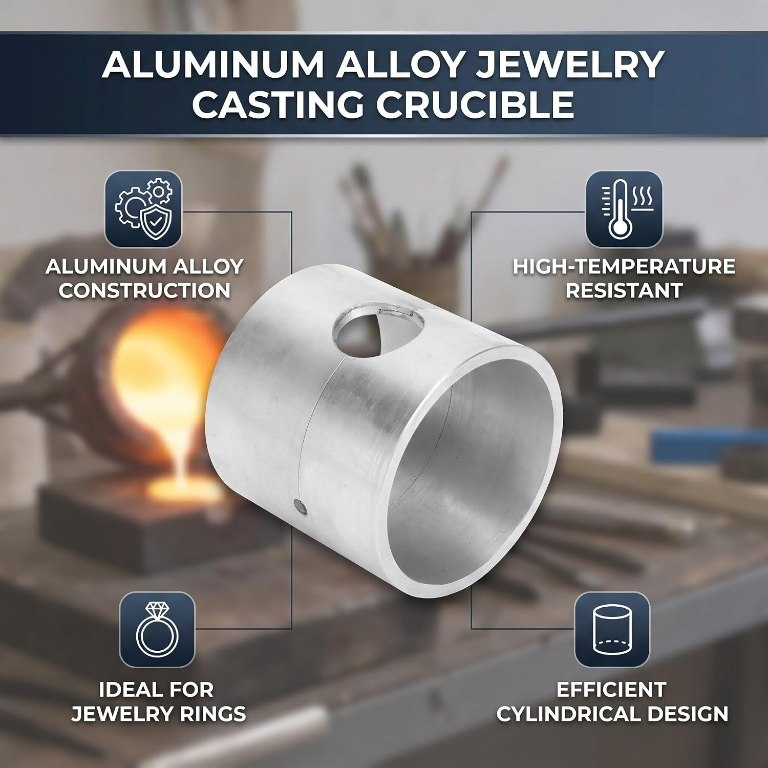 Casting Sandbox, Aluminum Alloy Jewelry Casting Mold Melting Pot,High Temperatur