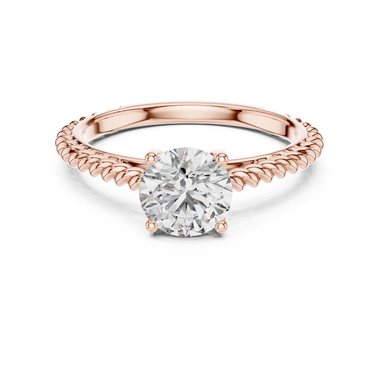 1 Ct Lab Grown Diamond IGI Certified Engagement Wedding Gold Ring 14 K F VVS